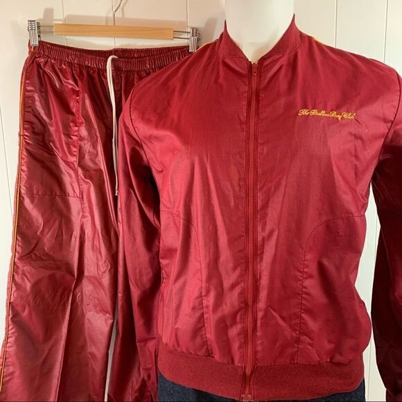 Vintage JJ MacIntyre Balboa Bay Club Resort 2 Piece Track Suit Jacket Pants Med - Picture 1 of 12